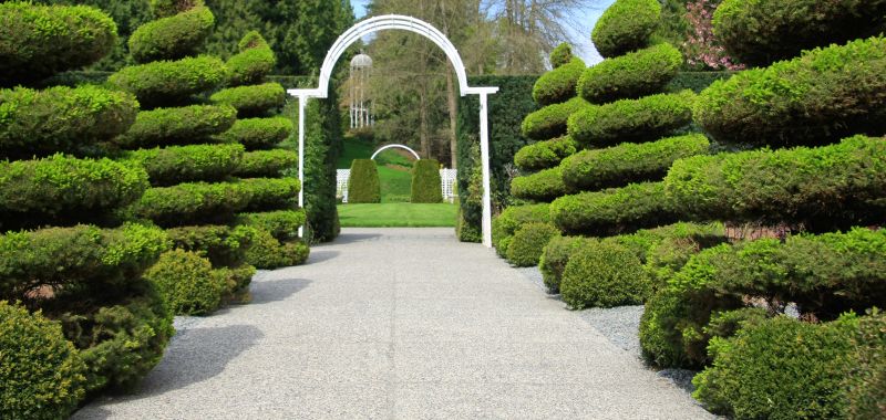 Installation of Arched Arbors