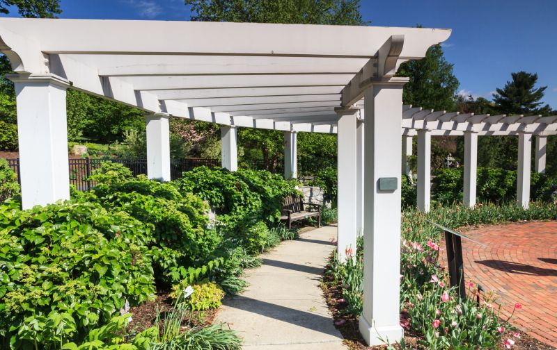 Modern Arched Arbor Installation